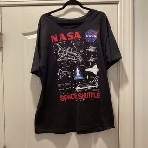 NASA Space Shuttle Black T-Shirt